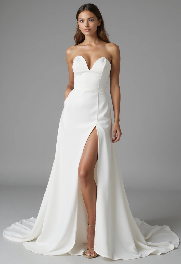 15 Stunning Bridal Fashion Trends for 2024 (Prepare to Be Amazed by #9!) - 12. High Slits for Glamour