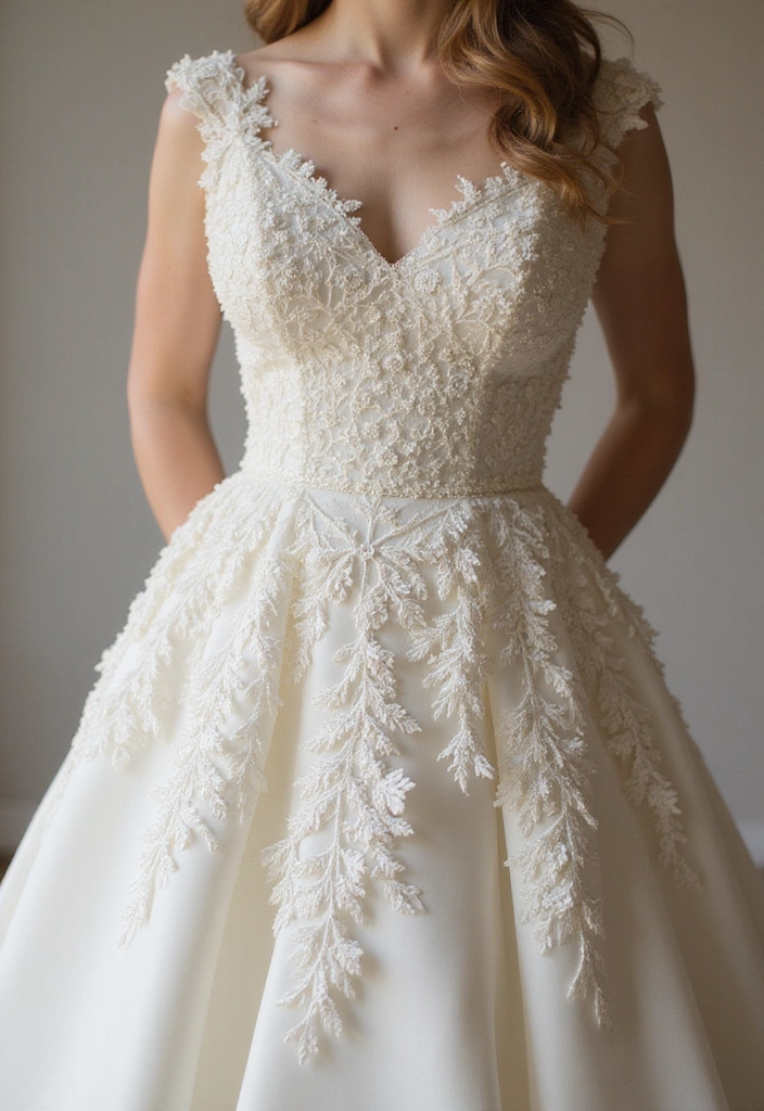 15 Stunning Bridal Fashion Trends for 2024 (Prepare to Be Amazed by #9!) - 8. Floral Appliqués