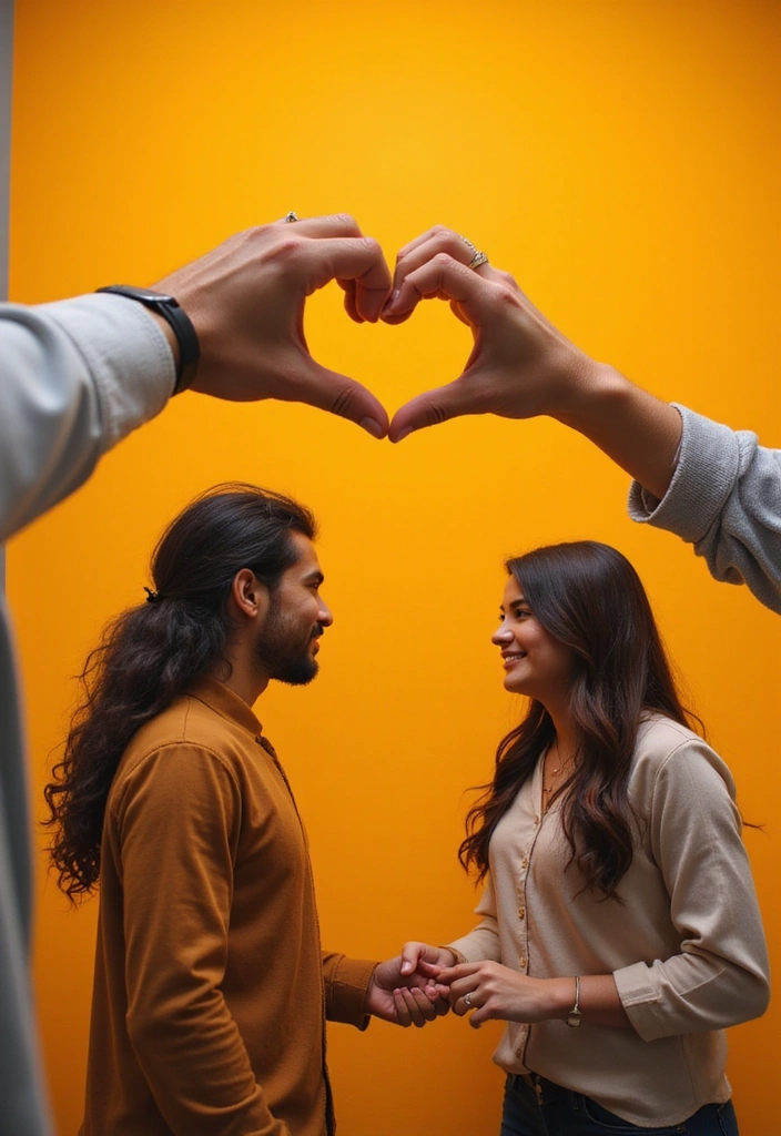 18 Unique Wedding Photography Poses That Will Make Your Album Pop - 16. The Heart Shape